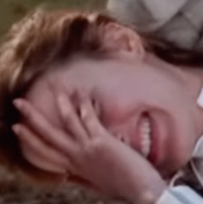 laughing hand on eyes