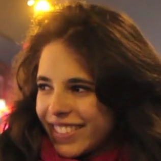 sideways grin