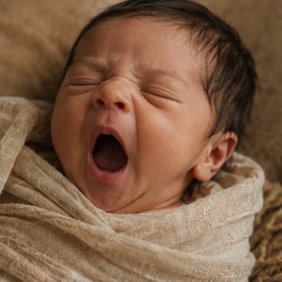 newborn yawn