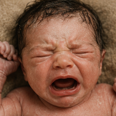 newborn crying