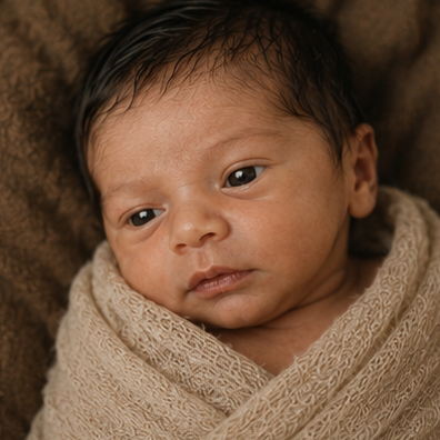 newborn deadpan