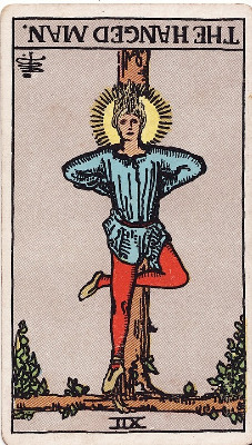 RWS_Tarot_12_Hanged_Man_reversed