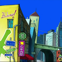 bright colorful city