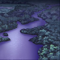 river at night